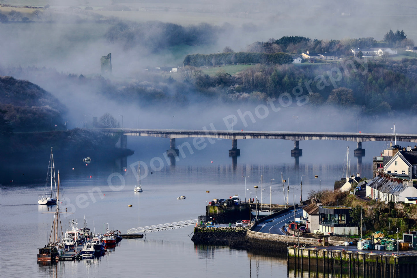 Ben O'Donnell Photography - Early morning fog burning off at the Kinsale Bridge