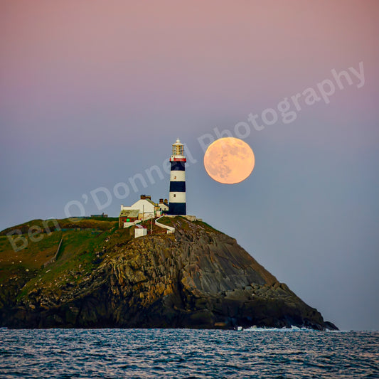 Ben O'Donnell Photography - Old Head of Kinsale Lighthouse with Full Moon