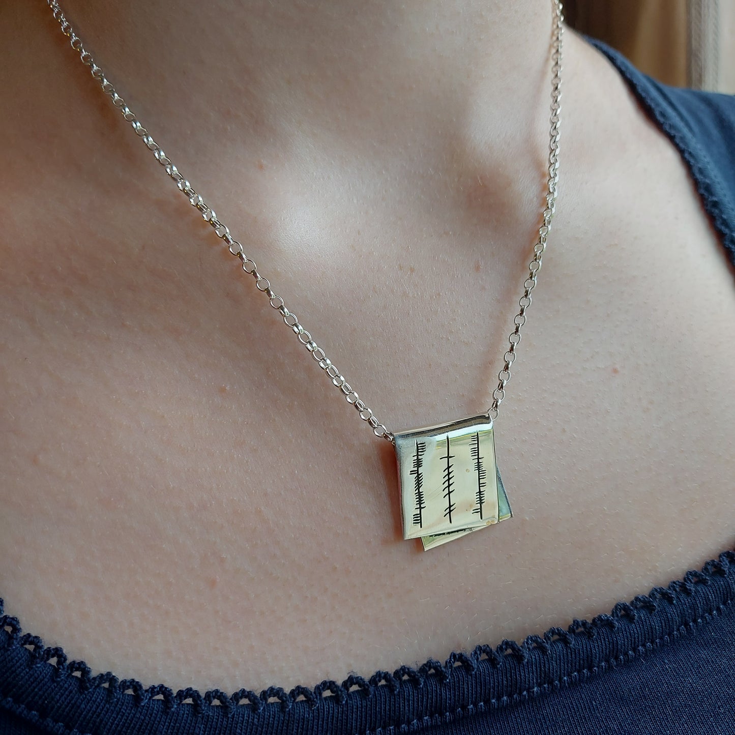 Croi Ogham Silver Pendant  - Love, Friendship and Loyalty